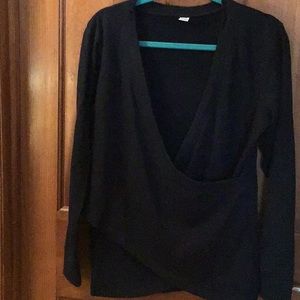 Blue long sleeves top